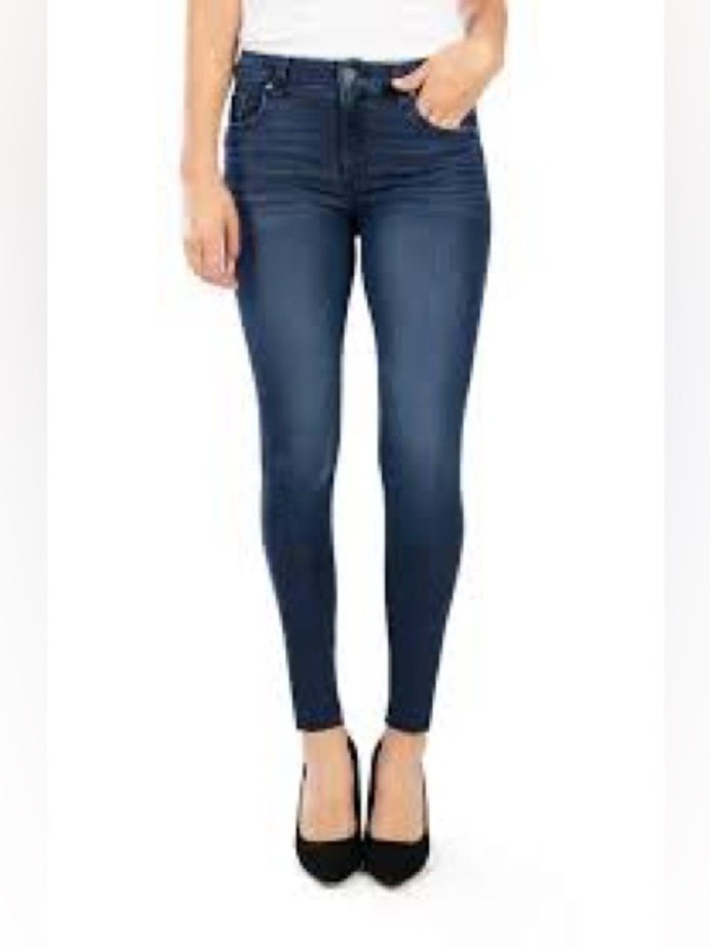 NWOT- KUT from the Kloth Donna High-Rise Ankle Skinny, Raw Hem, size 0